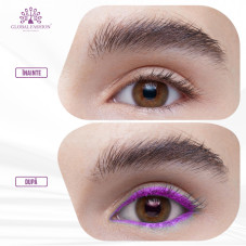 Creion de ochi moale, gel, Global Fashion, Purple cu sclipici