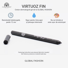 Creion-gel de ochi, Global Fashion, 01, negru