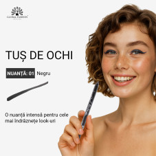 Creion-gel de ochi, Global Fashion, 01, negru