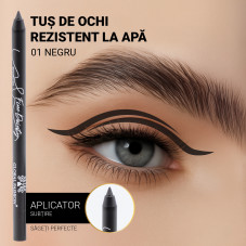 Creion-gel de ochi, Global Fashion, 01, negru