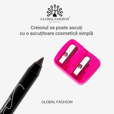 Creion-gel de ochi, Global Fashion, 02, black brown