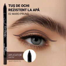Creion-gel de ochi, Global Fashion, 02, black brown