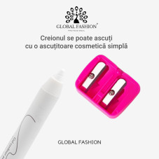 Creion-gel de ochi, Global Fashion, 08, alb