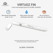 Creion-gel de ochi, Global Fashion, 08, alb