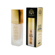 Тональная основа Global Fashion, Glowy Liquid Foundation 4in1:Primer+Concealer+Highlighter+BB cream, SPF 15, K035,Caramel