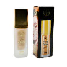 Тональная основа Global Fashion, Glowy Liquid Foundation 4in1:Primer+Concealer+Highlighter+BB cream, SPF 15, K035,Caramel