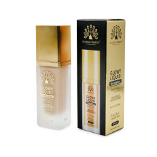 Тональная основа Global Fashion, Glowy Liquid Foundation 4in1:Primer+Concealer+Highlighter+BB cream, SPF 15, K038,Deep Cocoa
