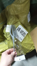 Hair dye brush with comb, gray
