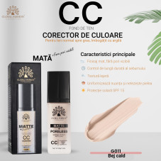 Fond de ten CC Matte+Poreless, Global Fashion, G011, Warm Beige