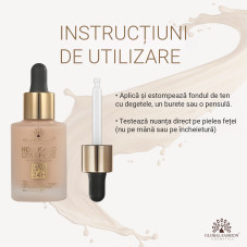 Fond de ten, Global Fashion HD Liquid Coverage Foundation, 30ml, GX07, Espresso