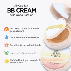 Cushion BB Cream pentru față, Global Fashion, 12g, GS07, Espresso