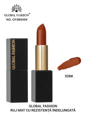 Ruj mat cu efect hidratant Long Lasting Global Fashion, GF38005 #109
