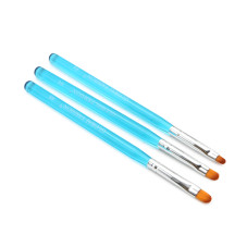 Набор кистей для геля Global Fashion, овал #4, #6, #8