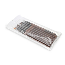 Набор кистей Global Fashion для рисования, 9 шт, коричневые ручки