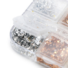 Decor for nail design - potal, 6 colors