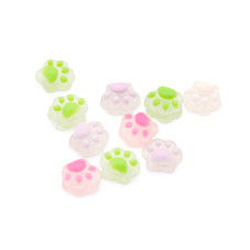 3D figures for manicure, set, cat paws, D10