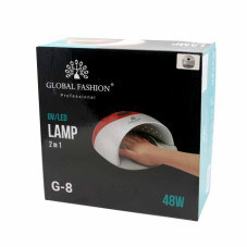 LED/UV лампа для сушіння нігтів 48W Global Fashion G-8-White