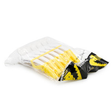 Hair clips, 6 pcs, white+yellow