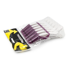 Hair clips, 6 pcs, white + purple