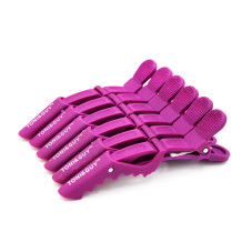Hair clips, 6 pcs, purple