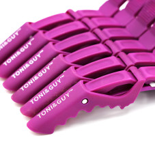 Hair clips, 6 pcs, purple