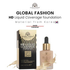 Тональная основа, Global Fashion HD Liquid Coverage Foundation, 30ml, GX05, Caramel
