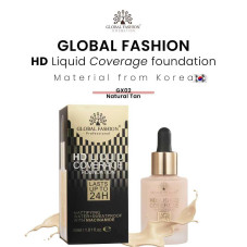 Тональная основа, Global Fashion HD Liquid Coverage Foundation, 30ml, GX02, Natural Tan