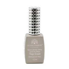 Top Coat without UV filter, Global Fashion, Super Glossy Shiny Top Coat without UV filter, 12 ml