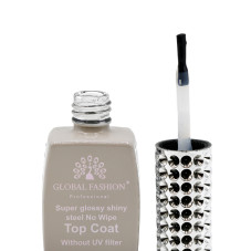 Top Coat without UV filter, Global Fashion, Super Glossy Shiny Top Coat without UV filter, 12 ml