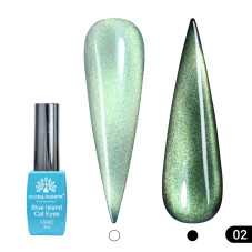 Гель лак котяче око Blue Island 8 мл, 02