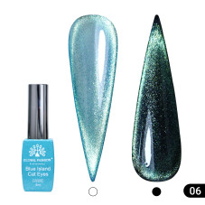 Гель лак котяче око Blue Island 8 мл, 06