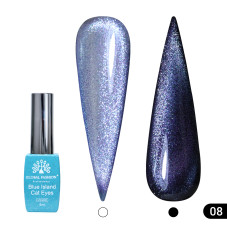 Гель-лак котяче око Blue Island 8 мл, 08