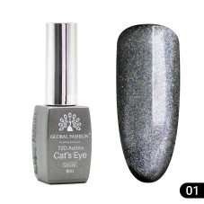 Gel polish cat's eye 72D Aurora, 01