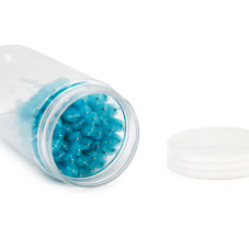 50 straight screw-shaped brushes, turquoise