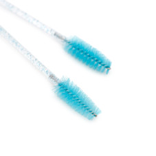 50 straight screw-shaped brushes, turquoise