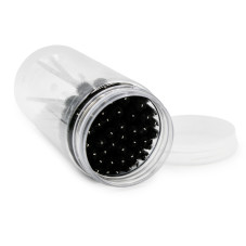 50 straight screw-shaped brushes, black