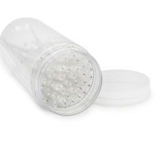 Щіточки нейлонові гвинтоподібні для розчісування вій та брів, 100 шт, білі блискучі