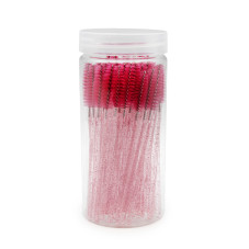 50 straight screw-shaped brushes, fuchsia