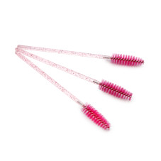 50 straight screw-shaped brushes, fuchsia