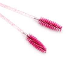 50 straight screw-shaped brushes, fuchsia