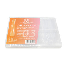 Гелеві типси 5XL екстрадовгі, квадрат, 120 шт, 12 розмірів, №03