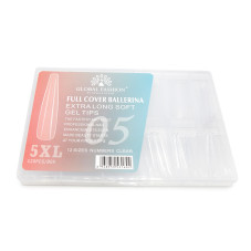 Гелеві типси 5XL екстрадовгі, балерина, 120 шт, 12 розмірів, №05