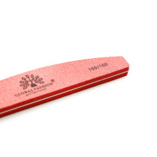 Pila buffer pentru unghii, granulatie 100/100, culoare coral
