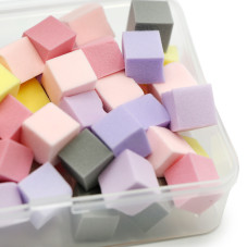 Ombre and gradient set, interchangeable sponges, 65 pcs, white