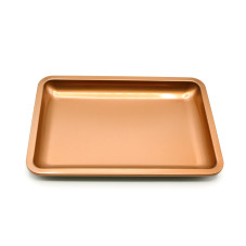 Металевий лоток прямокутний, 18*12.5 см, золото