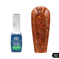 Гель лак Midnight sparkle 8 мл, 02