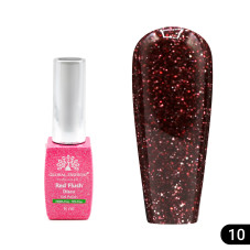 Гель лак Red Flush Disco 8 мл, 10