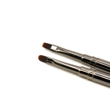 Набор кистей для геля Global Fashion, 2 шт, овал, прямая