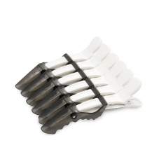 Ducks for hair, 6 pieces, white+black