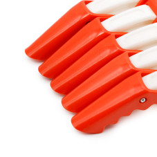 Ducks for hair, 5 pcs, white+red